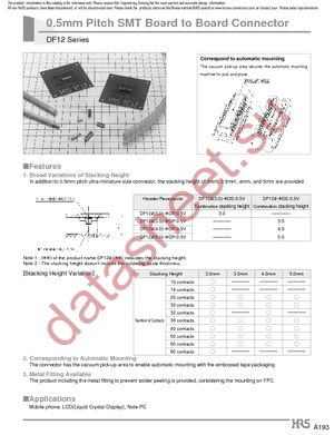 DF12(3.0)-20DP-0.5V(86) datasheet  